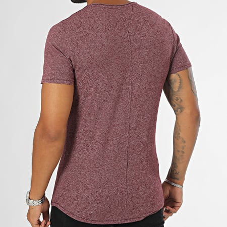 Tommy Jeans - Jaspe Camisa Slim 9586 Burdeos Chiné