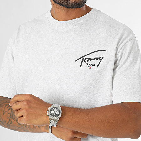 Tommy Jeans - Tee Shirt Regular Signature Print 8536 Beige Chiné