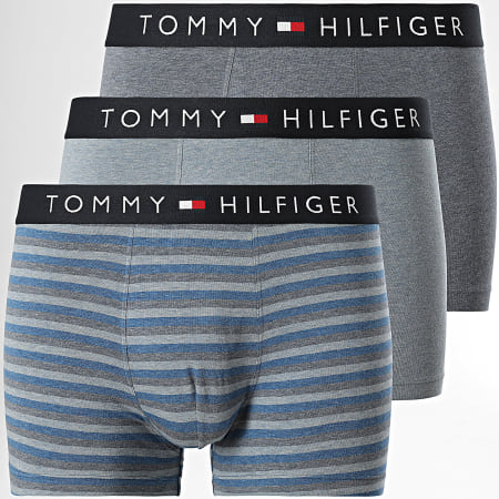 Tommy Hilfiger - Set di 3 boxer stampa 3399 blu chiaro erica marina erica