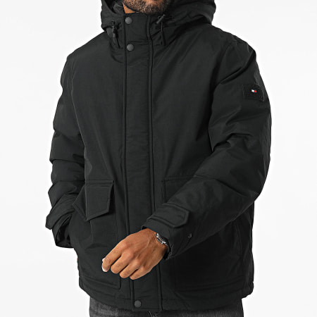 Tommy Hilfiger - Veste Zippée Capuche Rockie Down 6596 Noir