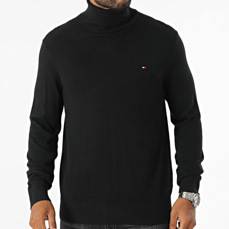 Tommy Hilfiger - Jersey de cuello alto Pima Cotton Cashmere 8048 Negro