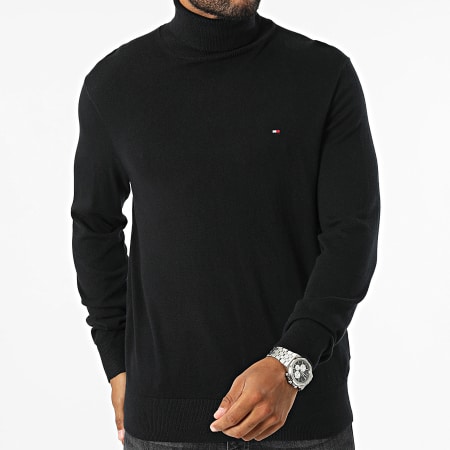 Tommy Hilfiger - Pull Col Roulé Pima Cotton Cashmere 8048 Noir