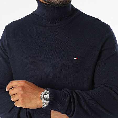 Tommy Hilfiger - Maglione a collo alto Pima Cotton Cashmere 8048 Navy