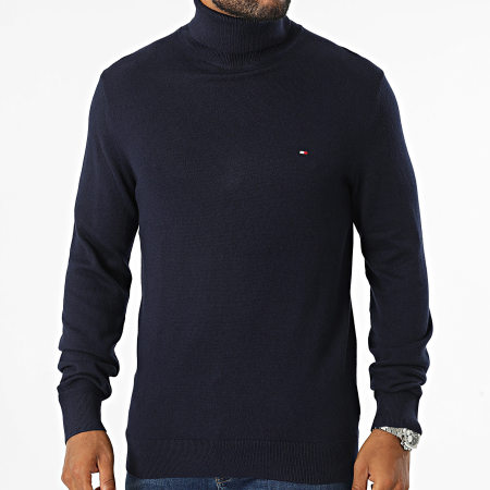 Tommy Hilfiger - Pima Cotton Cashmere 8048 Jersey cuello redondo azul marino