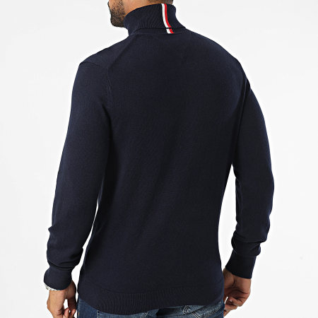 Tommy Hilfiger - Pima Cotton Cashmere 8048 Navy Sweater met rolhals