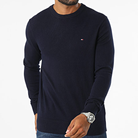 Tommy Hilfiger - Maglione Pima Cotone Organico Cashmere 8046 Navy