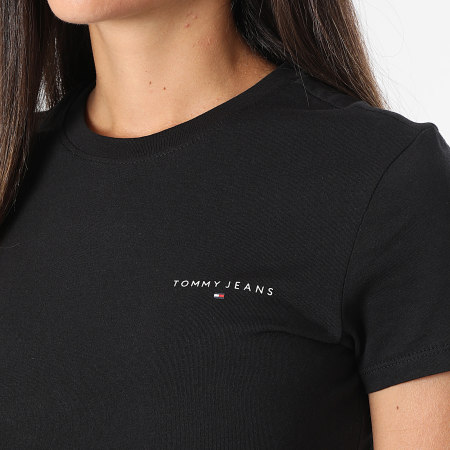 Tommy Jeans - Donna Linear 8785 Slim Tee Nero