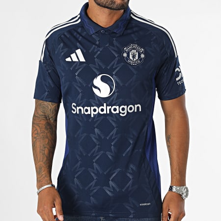 adidas - Polo Manchester United IU1390 Navy a maniche corte a righe