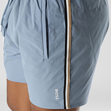 BOSS - Pantaloncini da bagno con banda iconica 50528291 Blu