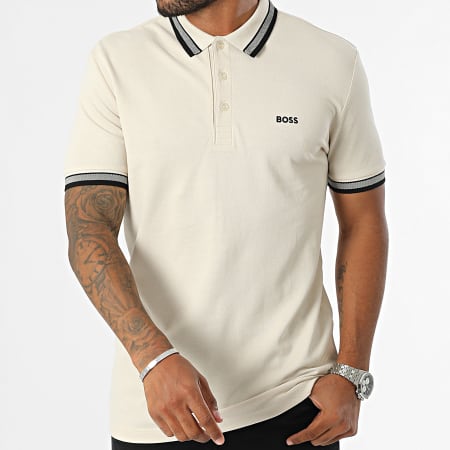 BOSS - Polo de manga corta 50469055 Beige claro