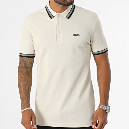 BOSS - Polo a maniche corte 50469055 Beige chiaro