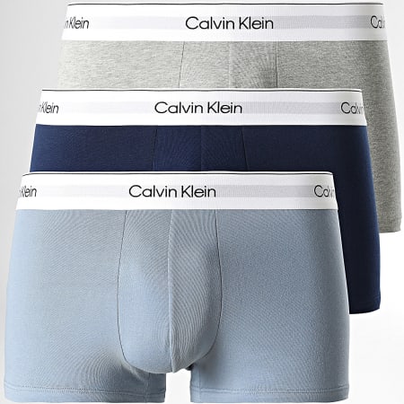 Calvin Klein - Lot De 3 Boxers NB3967A Gris Chiné Bleu Clair Bleu Marine