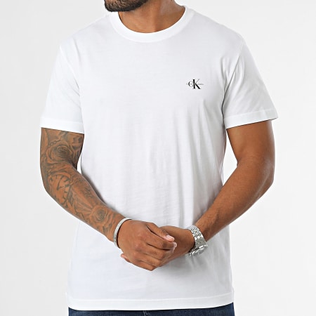 Calvin Klein - Lot De 2 Tee Shirts 0199 Blanc