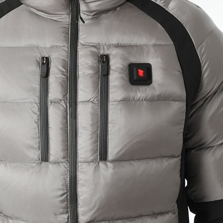 Doudoune Chauffante Capuche Avoriaz Gris