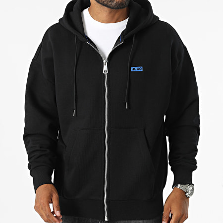 Hugo Blue - Nardimez Sudadera oversize con capucha y cremallera 50520017 Negro