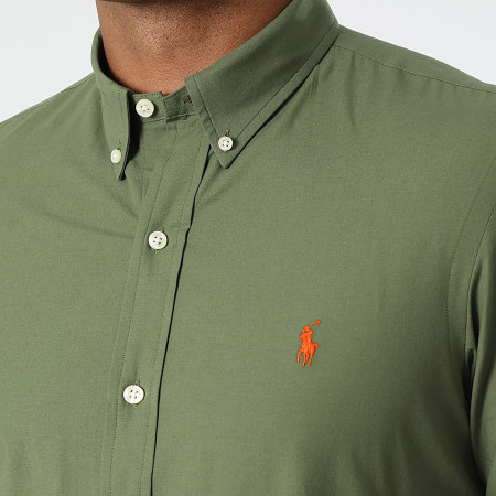 Polo Ralph Lauren - Camicia a maniche lunghe Original Player Verde Khaki