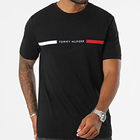 Tommy Hilfiger - Pecho Insertar Camiseta 6498 Negro