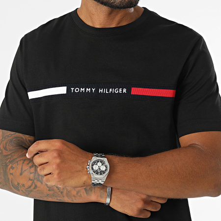 Tommy Hilfiger - Tee Shirt Chest Insert 6498 Noir