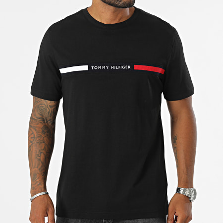 Tommy Hilfiger - Pecho Insertar Camiseta 6498 Negro