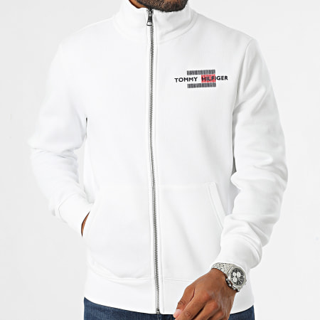 Tommy Hilfiger - Sudadera con cremallera Flag Embro 5539 Blanco