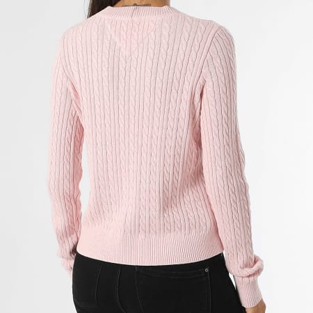 Tommy Jeans - Pull Femme Cable Essential 8683 Rose