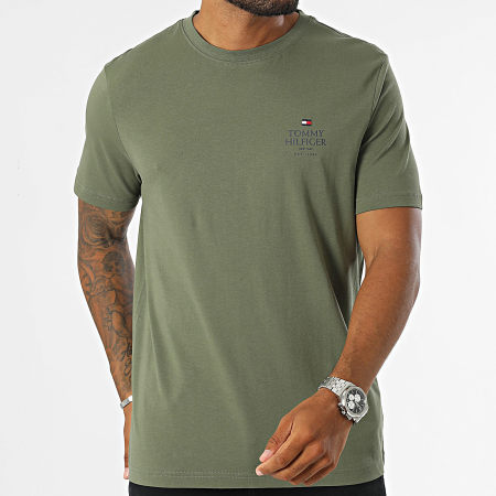 Tommy Hilfiger - Tee Shirt Stack 6500 Vert Kaki