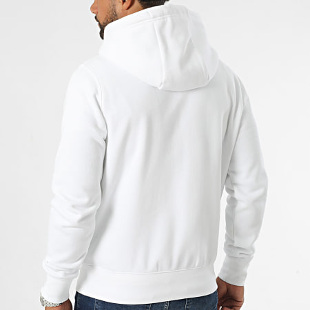 Tommy Hilfiger - Sudadera blanca con capucha y cremallera Flag Embro 5540