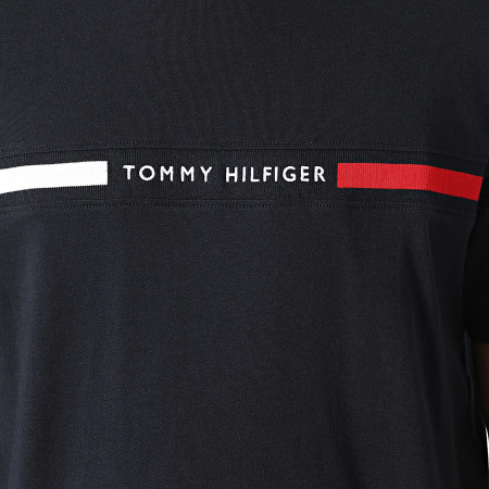 Tommy Hilfiger - Maglietta con inserto sul petto 6498 blu navy