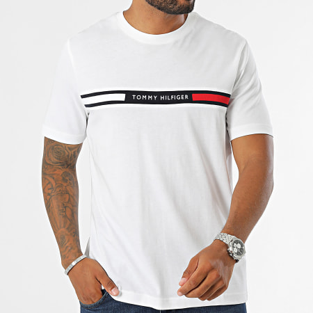 Tommy Hilfiger - Tee Shirt Chest Insert 6498 Blanc