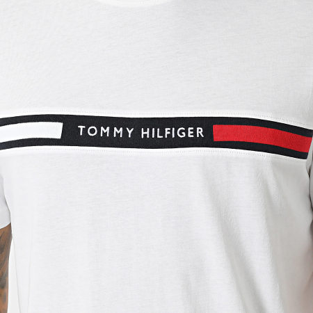 Tommy Hilfiger - Camiseta con inserciones en el pecho 6498 Blanca