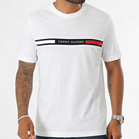 Tommy Hilfiger - Camiseta con inserciones en el pecho 6498 Blanca