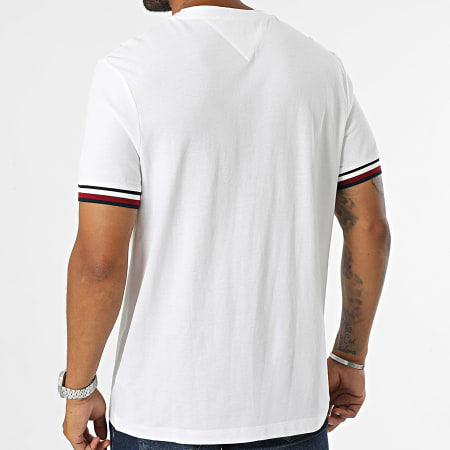 Tommy Hilfiger - Camiseta Global Stripe Cuff Pique 6452 Blanca