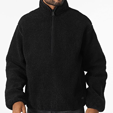 Calvin Klein - 6679 Sudadera Sherpa Negra con Cremallera