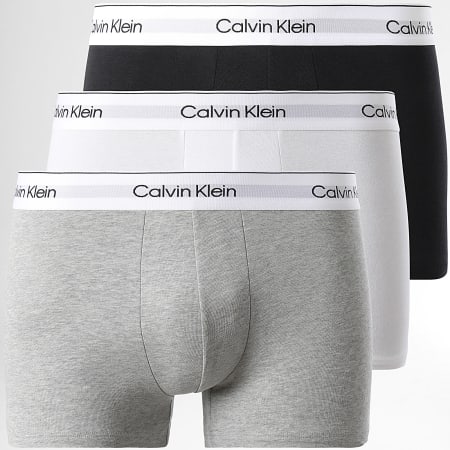 Calvin Klein - Juego De 3 Boxers NB3963A Blanco Gris Heather Negro