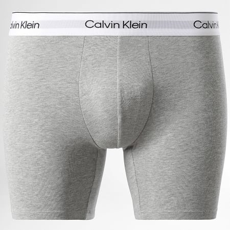 Calvin Klein - Set di 3 boxer NB3964A Bianco Grigio Heather Nero