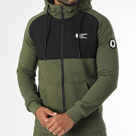 Comme Des Loups - Ensemble De Survetement Himalaya Vert Kaki Noir