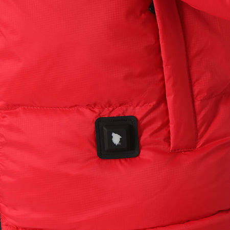 Comme Des Loups - Doudoune Capuche Chauffante Femme Val Morel Rouge Noir