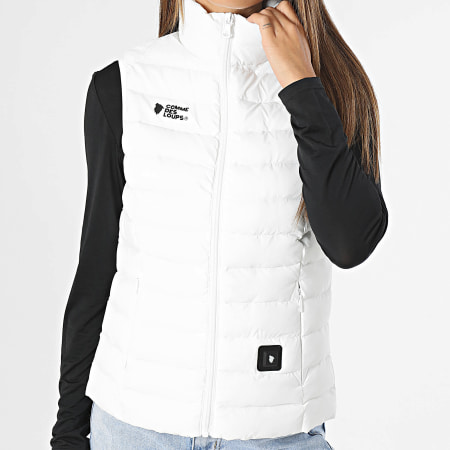 Doudoune Sans Manches Chauffante Femme Paris Blanc