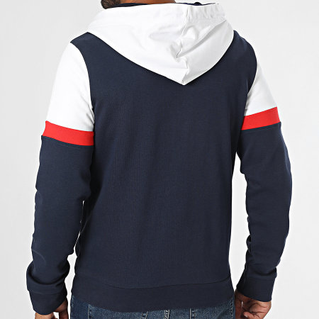 FFF - Felpa con cappuccio con zip Fan F24017 Bianco Navy Red