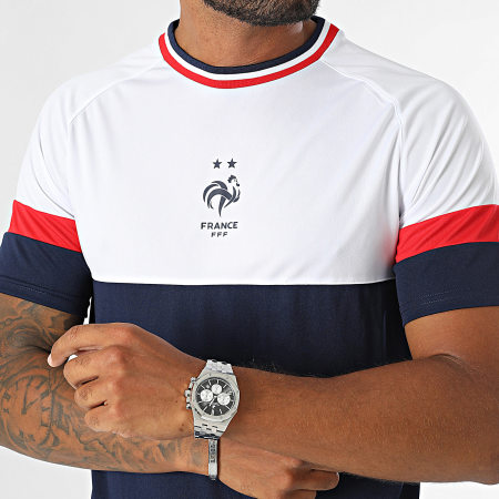 FFF - Maglietta Francia Color Block Bianco Navy Rosso