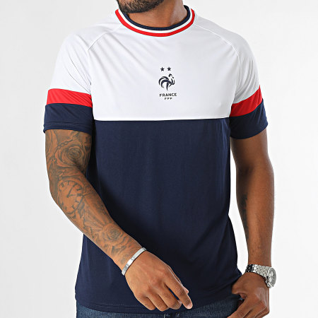 FFF - Maglietta Francia Color Block Bianco Navy Rosso