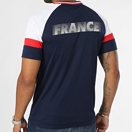 FFF - Camiseta Francia Color Block Blanco Azul Marino Rojo