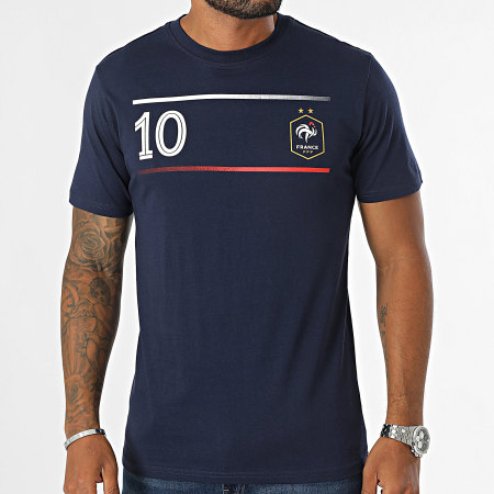 FFF - MBappe N10 speler T-shirt F24009C marineblauw