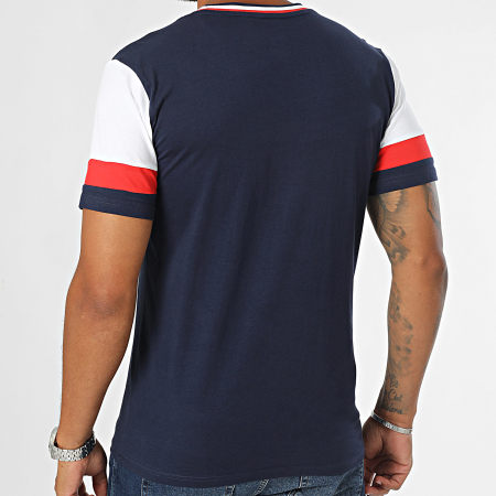 FFF - Color Block T-shirt F24008C Witblauw Marine