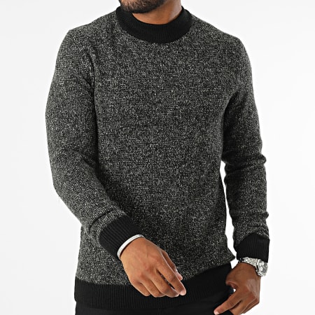 Jack And Jones - Space Knit Mock Sweater Heather Negro