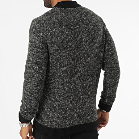 Jack And Jones - Space Knit Mock Sweater Heather Negro