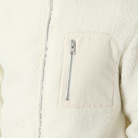 Jack And Jones - Bradley Off White Sherpa Zip Jacket