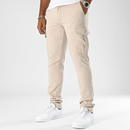 Jack And Jones - Marco Santiago Pantaloni Cargo Slim Beige