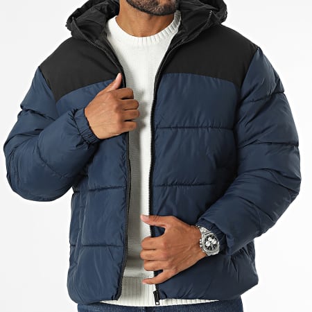 Jack And Jones - Maan marine jas met capuchon