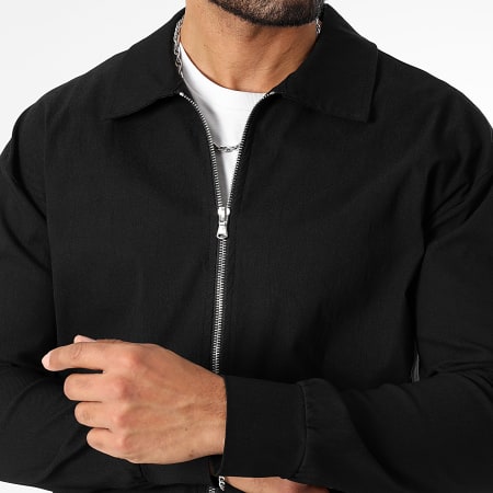 LBO - 1456 Conjunto de chaqueta y pantalón negro con cremallera
